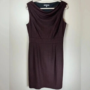Classiques Entier Wool Silk Blend Sleeveless Cowl Neck Dress Women’s Size 10